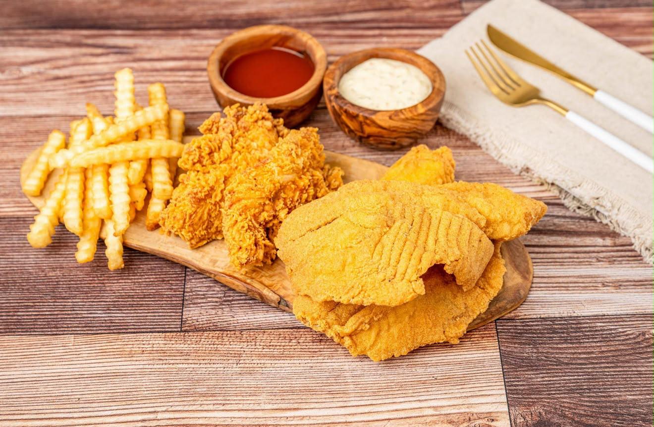 Fried fish plate